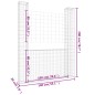 vidaXL Cesta de gaviones forma de U 2 postes de hierro 140x20x200 cm vidaXL Cesta de gaviones forma de U 2 postes de hierro 140x20x200 cm