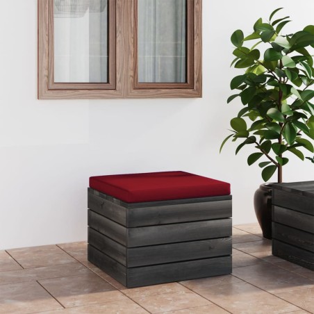 vidaXL Otomana de palets para jardín con cojín madera de pino