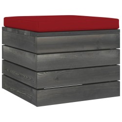 vidaXL Otomana de palets para jardín con cojín madera de pino