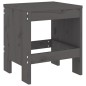 vidaXL Taburetes de jardín 2 uds madera maciza pino gris 40x36x45 cm