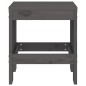 vidaXL Taburetes de jardín 2 uds madera maciza pino gris 40x36x45 cm