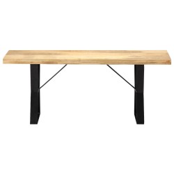 vidaXL Banco de madera maciza de mango 110 cm 