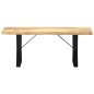 vidaXL Banco de madera maciza de mango 110 cm vidaXL Banco de madera maciza de mango 110 cm