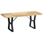 vidaXL Banco de madera maciza de mango 110 cm vidaXL Banco de madera maciza de mango 110 cm