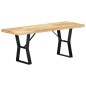 vidaXL Banco de madera maciza de mango 110 cm vidaXL Banco de madera maciza de mango 110 cm