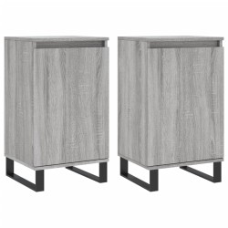 vidaXL Aparadores 2 uds madera de ingeniería gris Sonoma 40x35x70 cm