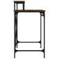 vidaXL Escritorio de hierro y madera contrachapada Sonoma 80x50x90 cm