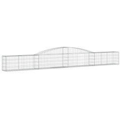 vidaXL Cesta de gaviones forma arco hierro galvanizado 400x30x40/60 cm