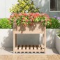 vidaXL Jardinera con estante madera maciza de pino 82,5x82,5x81 cm vidaXL Jardinera con estante madera maciza de pino 82,5x82,5x81 cm