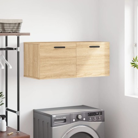 vidaXL Armario de pared madera ingeniería roble Sonoma 80x36,5x35 cm