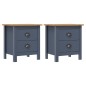 vidaXL Mesitas de noche Hill 2 uds madera de pino gris 46x35x49,5 cm vidaXL Mesitas de noche Hill 2 uds madera de pino gris 46x35x49,5 cm