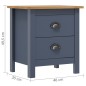 vidaXL Mesitas de noche Hill 2 uds madera de pino gris 46x35x49,5 cm vidaXL Mesitas de noche Hill 2 uds madera de pino gris 46x35x49,5 cm