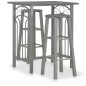 vidaXL Set mesa y sillas altas de cocina 3 pzas madera acero antracita vidaXL Set mesa y sillas altas de cocina 3 pzas madera acero antracita