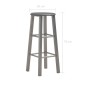 vidaXL Set mesa y sillas altas de cocina 3 pzas madera acero antracita vidaXL Set mesa y sillas altas de cocina 3 pzas madera acero antracita