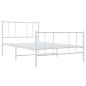 vidaXL Estructura cama metal con cabecero y pie cama blanca 90x200 cm vidaXL Estructura cama metal con cabecero y pie cama blanca 90x200 cm