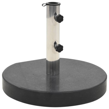 vidaXL Base de sombrilla de granito redonda negro 28,5 kg 