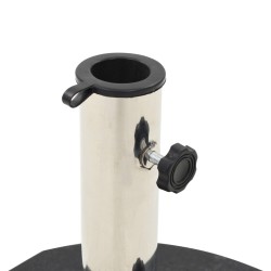 vidaXL Base de sombrilla de granito redonda negro 28,5 kg 