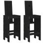 vidaXL Taburetes de cocina 2 uds madera maciza pino negro 40x42x120 cm vidaXL Taburetes de cocina 2 uds madera maciza pino negro 40x42x120 cm