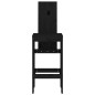 vidaXL Taburetes de cocina 2 uds madera maciza pino negro 40x42x120 cm vidaXL Taburetes de cocina 2 uds madera maciza pino negro 40x42x120 cm