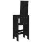 vidaXL Taburetes de cocina 2 uds madera maciza pino negro 40x42x120 cm vidaXL Taburetes de cocina 2 uds madera maciza pino negro 40x42x120 cm