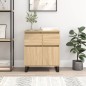 vidaXL Aparador de madera contrachapada roble Sonoma 60x35x70 cm