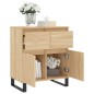 vidaXL Aparador de madera contrachapada roble Sonoma 60x35x70 cm