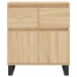 vidaXL Aparador de madera contrachapada roble Sonoma 60x35x70 cm