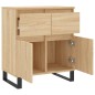 vidaXL Aparador de madera contrachapada roble Sonoma 60x35x70 cm