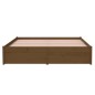 vidaXL Estructura de cama madera maciza marrón miel 140x190 cm vidaXL Estructura de cama madera maciza marrón miel 140x190 cm