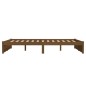 vidaXL Estructura de cama madera maciza marrón miel 140x190 cm vidaXL Estructura de cama madera maciza marrón miel 140x190 cm