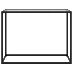 vidaXL Mesa consola vidrio templado transparente 100x35x75 cm