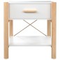 vidaXL Mesita de noche madera contrachapada blanca 42x38x45 cm vidaXL Mesita de noche madera contrachapada blanca 42x38x45 cm