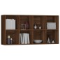 vidaXL Estantería/Aparador contrachapada marrón roble 66x30x130 cm vidaXL Estantería/Aparador contrachapada marrón roble 66x30x130 cm