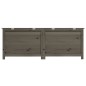 vidaXL Baúl para cojines madera de abeto maciza antracita 150x50x56 cm vidaXL Baúl para cojines madera de abeto maciza antracita 150x50x56 cm
