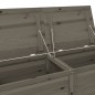 vidaXL Baúl para cojines madera de abeto maciza antracita 150x50x56 cm vidaXL Baúl para cojines madera de abeto maciza antracita 150x50x56 cm