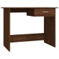 vidaXL Escritorio de madera contrachapada marrón roble 100x50x76 cm