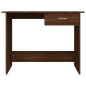 vidaXL Escritorio de madera contrachapada marrón roble 100x50x76 cm