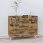 vidaXL Aparador de madera de ingeniería roble ahumado 90x30x72 cm vidaXL Aparador de madera de ingeniería roble ahumado 90x30x72 cm