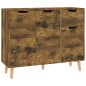 vidaXL Aparador de madera de ingeniería roble ahumado 90x30x72 cm vidaXL Aparador de madera de ingeniería roble ahumado 90x30x72 cm