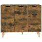 vidaXL Aparador de madera de ingeniería roble ahumado 90x30x72 cm vidaXL Aparador de madera de ingeniería roble ahumado 90x30x72 cm