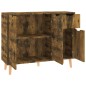 vidaXL Aparador de madera de ingeniería roble ahumado 90x30x72 cm vidaXL Aparador de madera de ingeniería roble ahumado 90x30x72 cm
