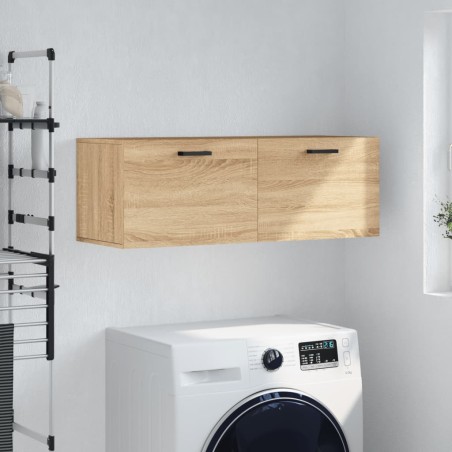 vidaXL Armario de pared madera ingeniería roble Sonoma 100x36,5x35 cm