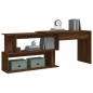 vidaXL Escritorio esquina madera contrachapada color roble 200x50x76cm vidaXL Escritorio esquina madera contrachapada color roble 200x50x76cm