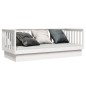 vidaXL Sofá cama madera maciza de pino blanco 90x200 cm