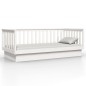 vidaXL Sofá cama madera maciza de pino blanco 90x200 cm