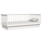 vidaXL Sofá cama madera maciza de pino blanco 90x200 cm