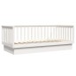 vidaXL Sofá cama madera maciza de pino blanco 90x200 cm