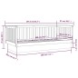 vidaXL Sofá cama madera maciza de pino blanco 90x200 cm