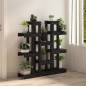 vidaXL Soporte para plantas madera maciza pino negro 104,5x25x109,5 cm