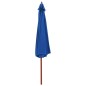 vidaXL Sombrilla de jardín con palo de madera azul 350 cm vidaXL Sombrilla de jardín con palo de madera azul 350 cm